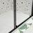 5472 Sliding Shower Door, 50"-54"w X 72"h, 1/4" Tempered Glass, Matted Black, Nano Easy Clean, Protective Film, Left Right Black Stainless Steel Handle, Stable-118630674