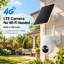 Caméra de sécurité extérieure PTZ solaire 4G LTE cellulaire, sans Wi-Fi avec carte SIM, résolution 2K, vision nocturne avec projecteur pour ferme et jardin.