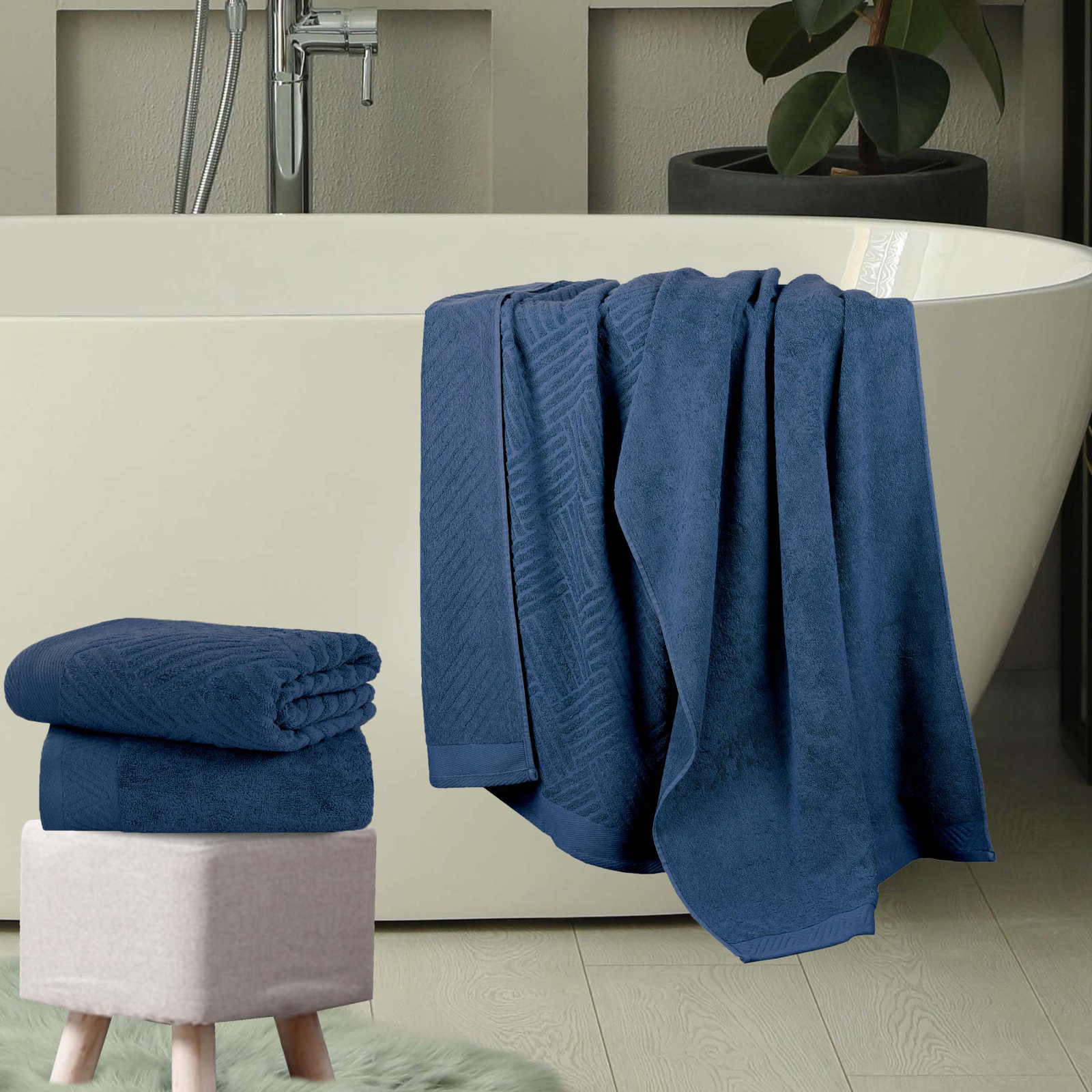 Osterley Egyptian Cotton Bath Towels, Royal Blue