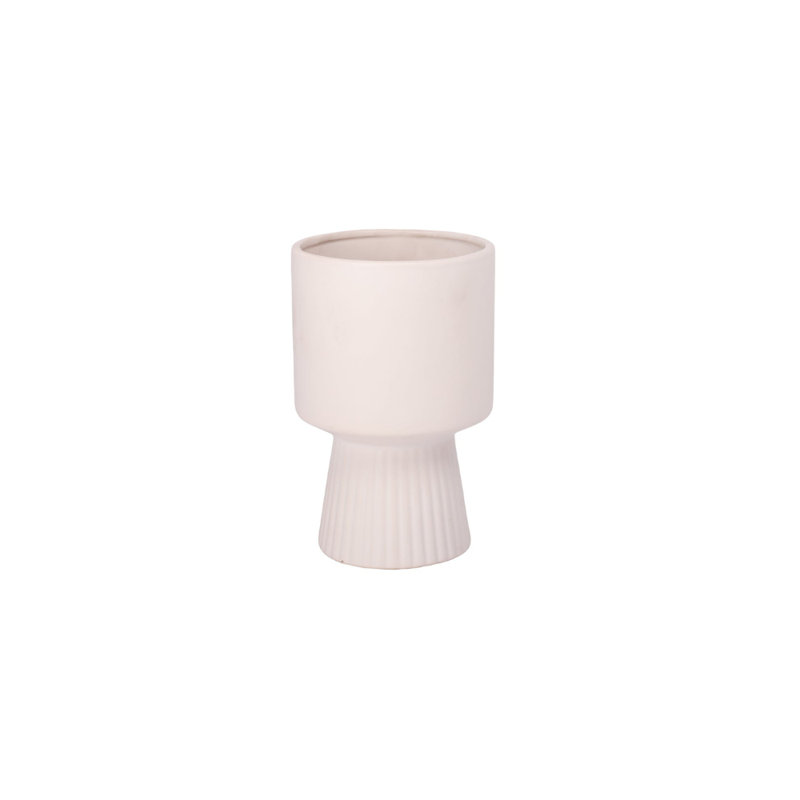 Ceramic Round Pot Matte Finish White