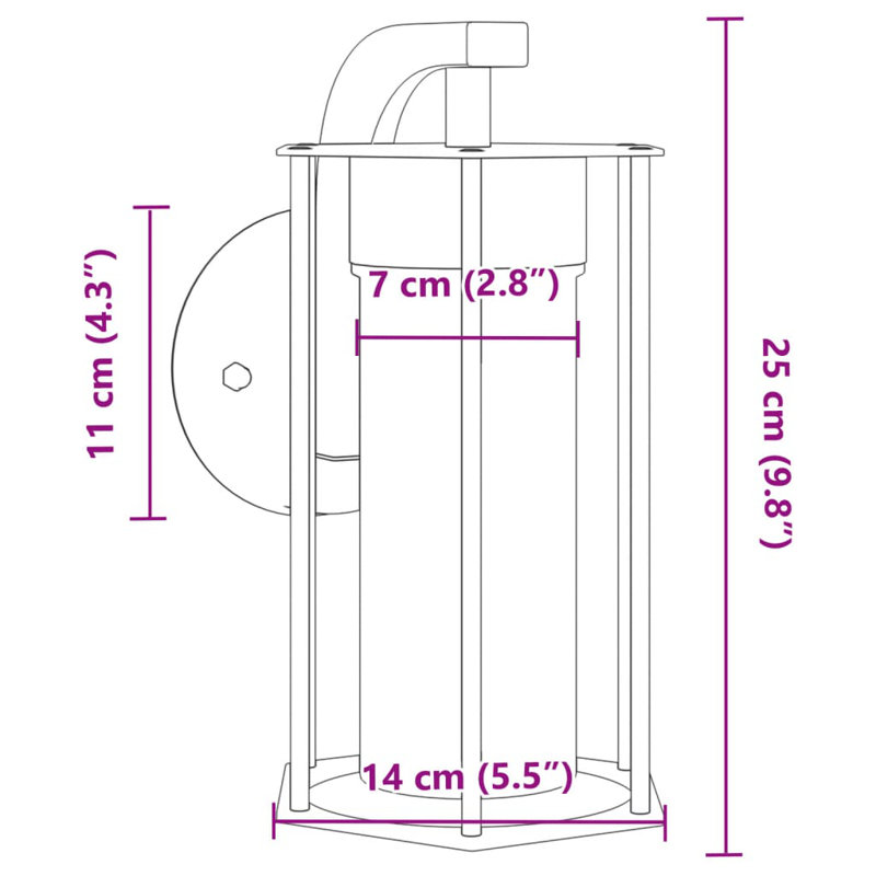 Daneka Plug-in 1 Light Outdoor Wall Light