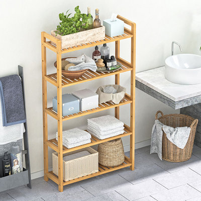 Audriel 5-Tier Bamboo Bookcase