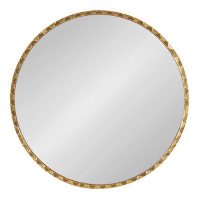 Rippled Round Bathroom Mirror