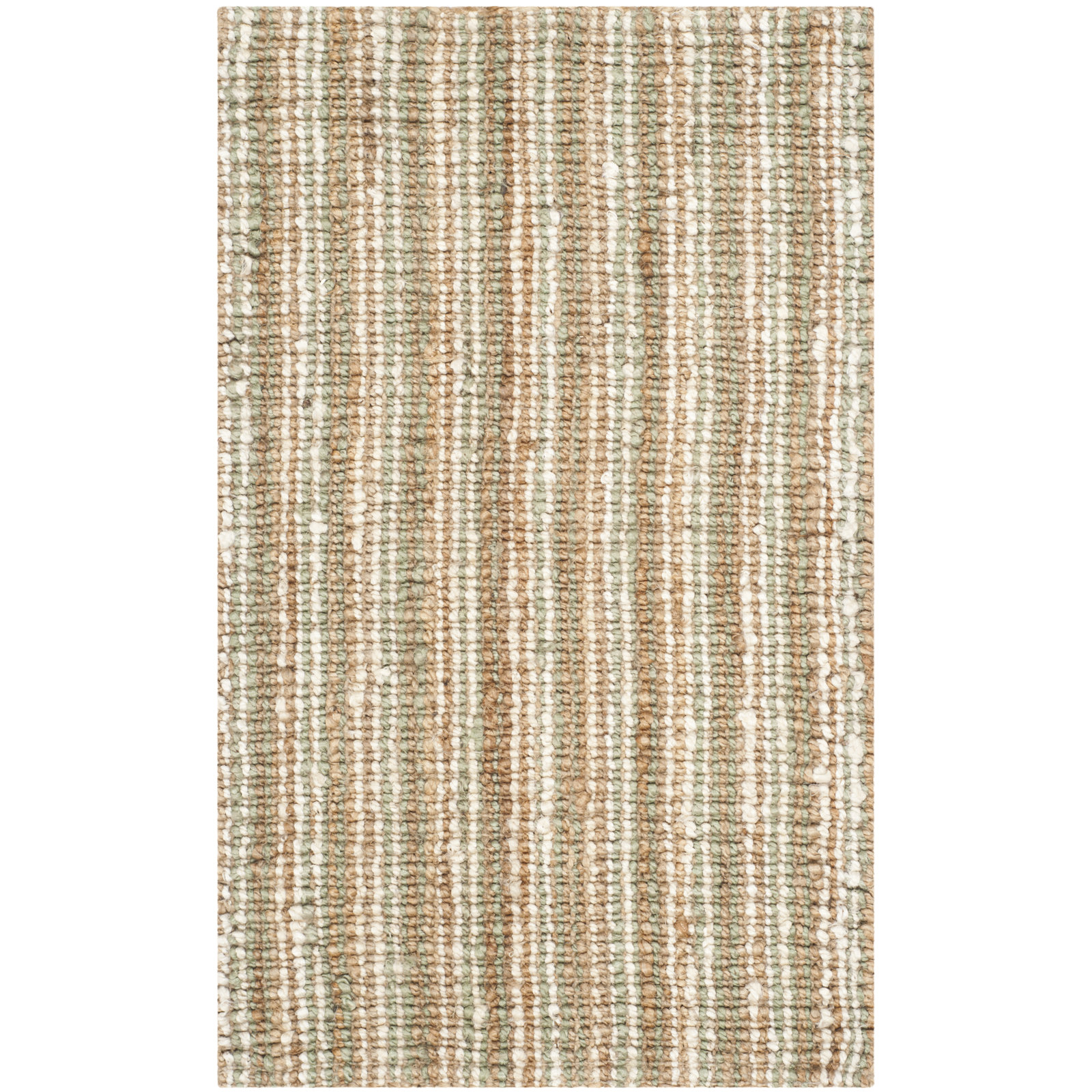 Alda Natural Hand Woven Jute Solid Color Rug, Rectangle 2' x 3'