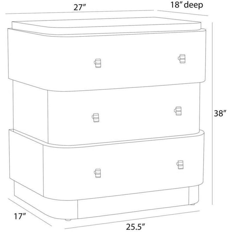 Jacques 3 - Drawer Nightstand