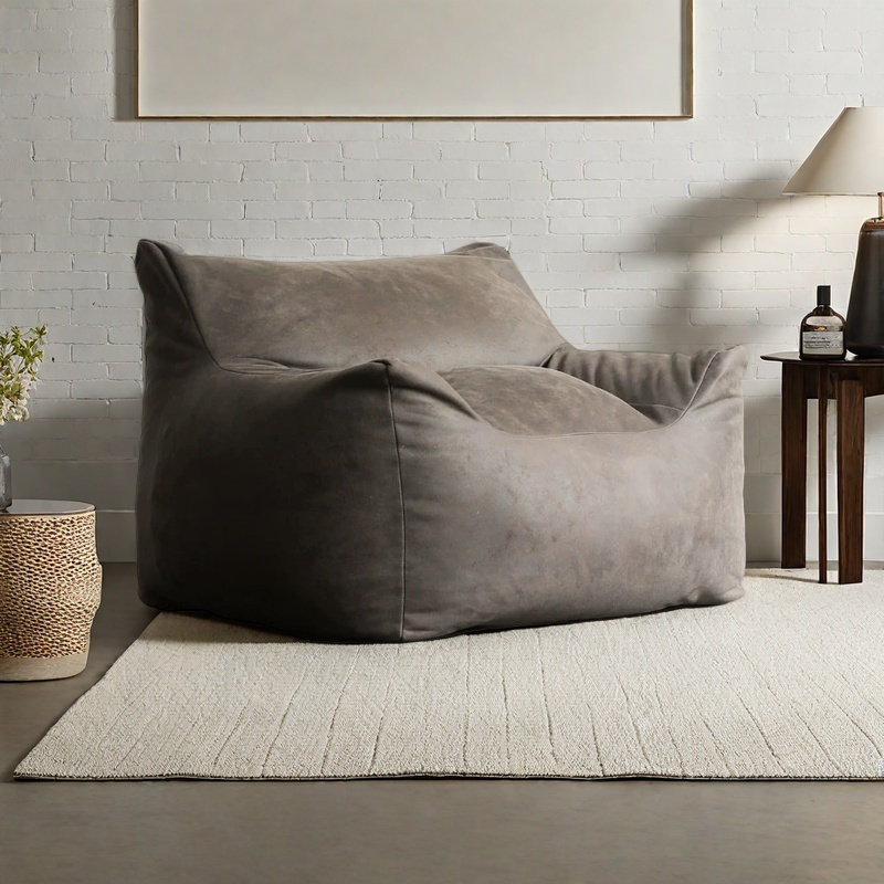 Canapé à billes Nordic, Similicuir gris, H 26,77 po x l 41,73 po x P 39,37 po
