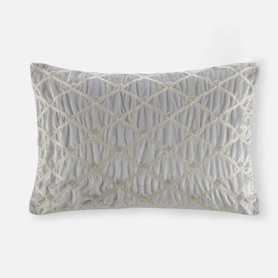 Oblong Decor Pillow Silver 22X15"