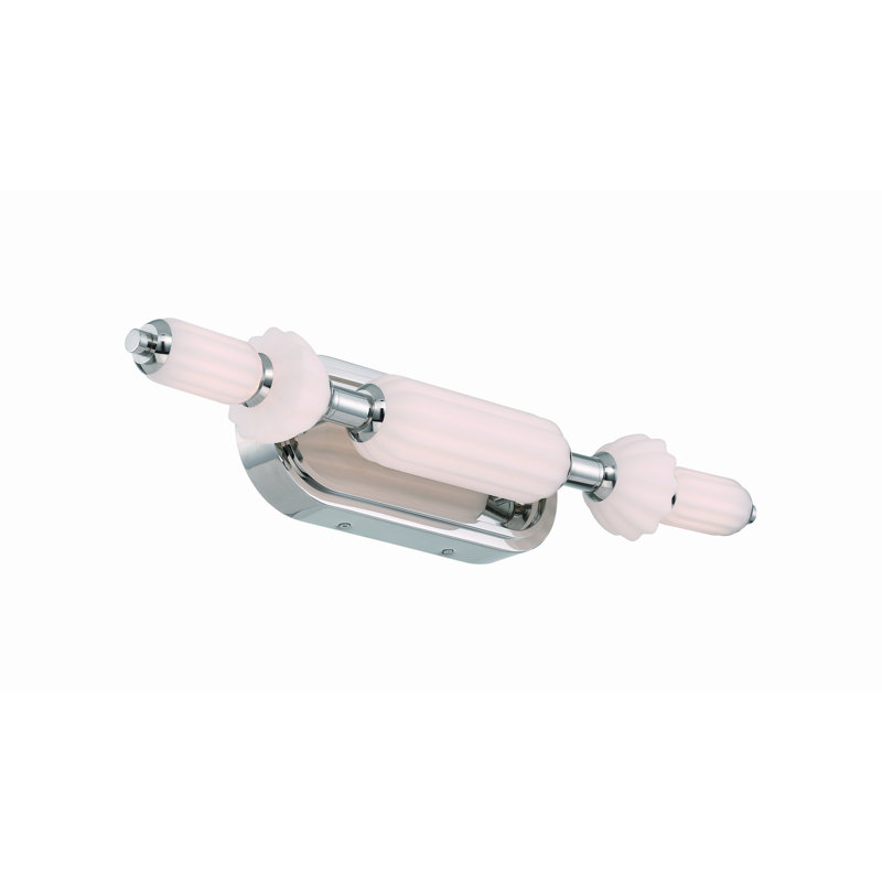 Meuble-lavabo Lansdowne, 22 po, verre opale, Nickel poli