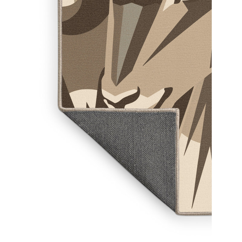 Tapis doux et moelleux moderne à motif éclats et audacieux brun et beige Howell, 7 x 9