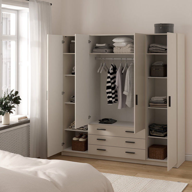 Sprint Manufactured Wood Wardrobe, Cashmere