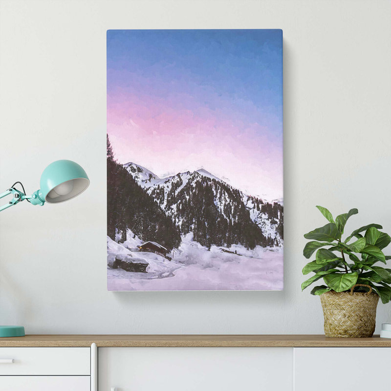 Mountains In Weissenbach Italy In Abstract - Wrapped Canvas, 91cm H x 60cm W x 3cm D