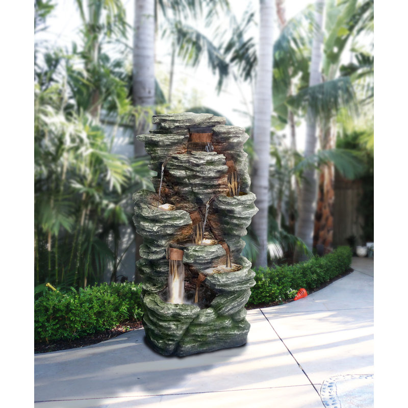 Stricker Outdoor Weather Resistant Fountain With Light Fountain with Light