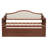 Upholstered Daybed With Trundle And Tufted Backrest-720851720
