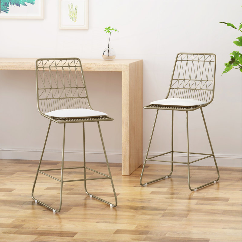 Counter Stool, Light Brass