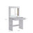 Vanity Table With Large Lighted Mirror, Makeup Vanity Dressing Table With Drawer, 1Pc Upholstered Stool