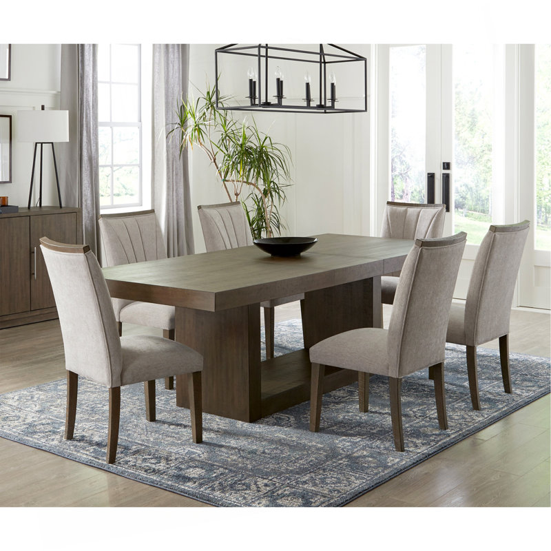 Ensemble de 2 chaises d'appoint de salle à manger de style contemporain, finition en bois brun