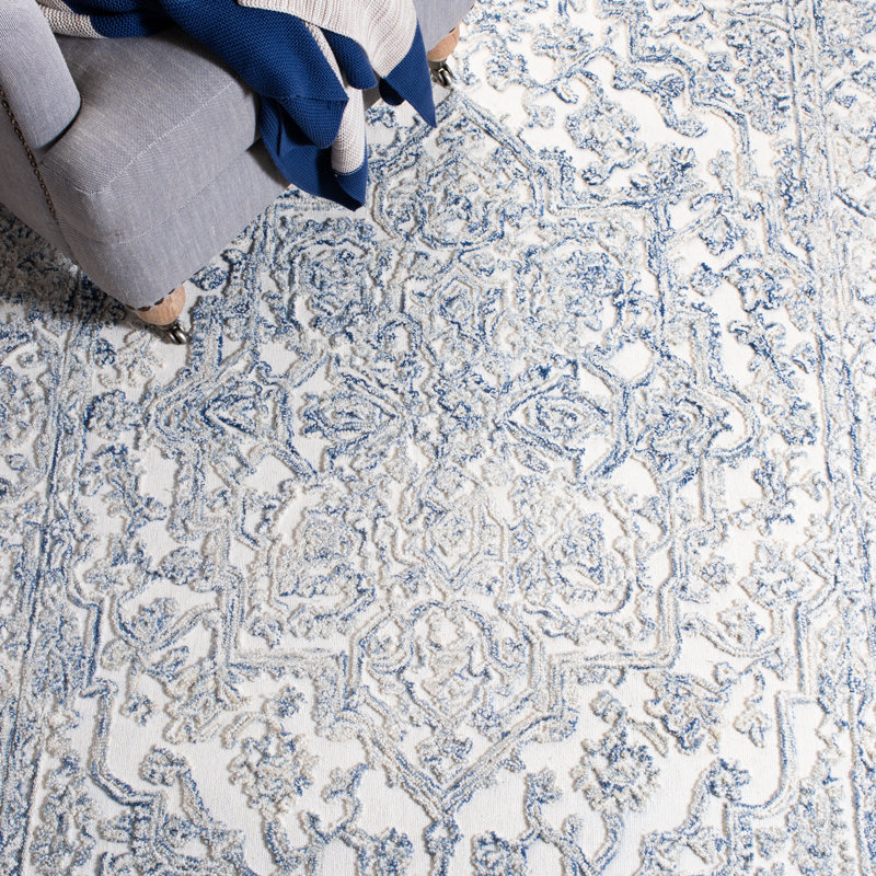 Conard Hand Tufted Indian Wool And Cotton With Latex Oriental Rug, Square 6'