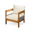 Fauteuil club d'extérieur Porto et table d'appoint en travertin en béton