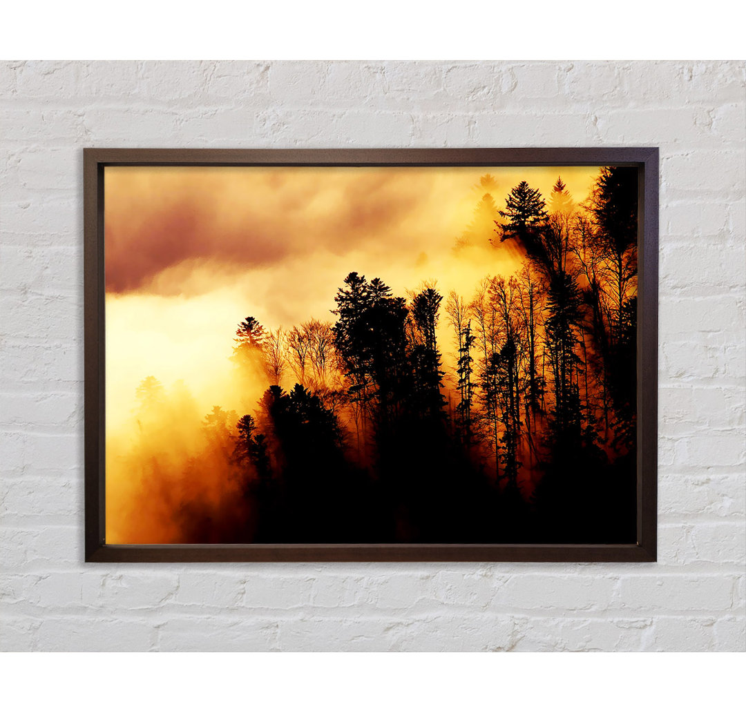 Heavens Golden Clouds - Single Picture Frame Kunstdrucke auf Leinwand