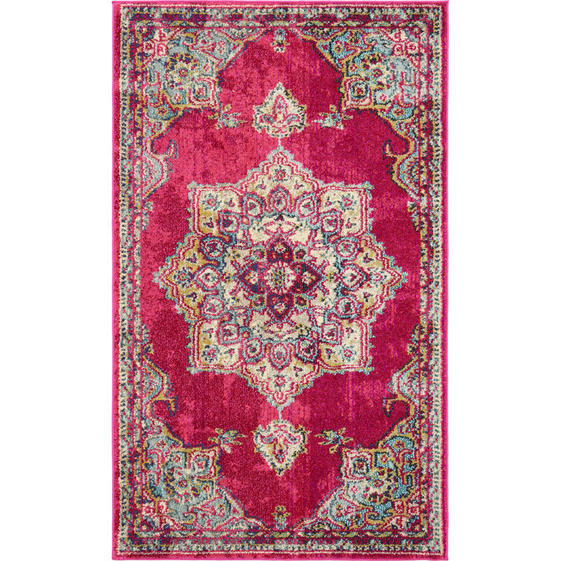 Colfin Washable Oriental Indoor Rug, Rectangle 3'3" x 5'3"