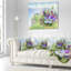 Coussin de fleurs florales violettes de printemps-30731252-30731248