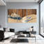 «Landscape & Nature Mountain Landscape with Trees and River Reflection», ensemble de 3 impressions d'art sur toile-931891174