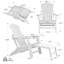 Chaise Adirondack pliante avec repose-pieds Azariyah-1919561426