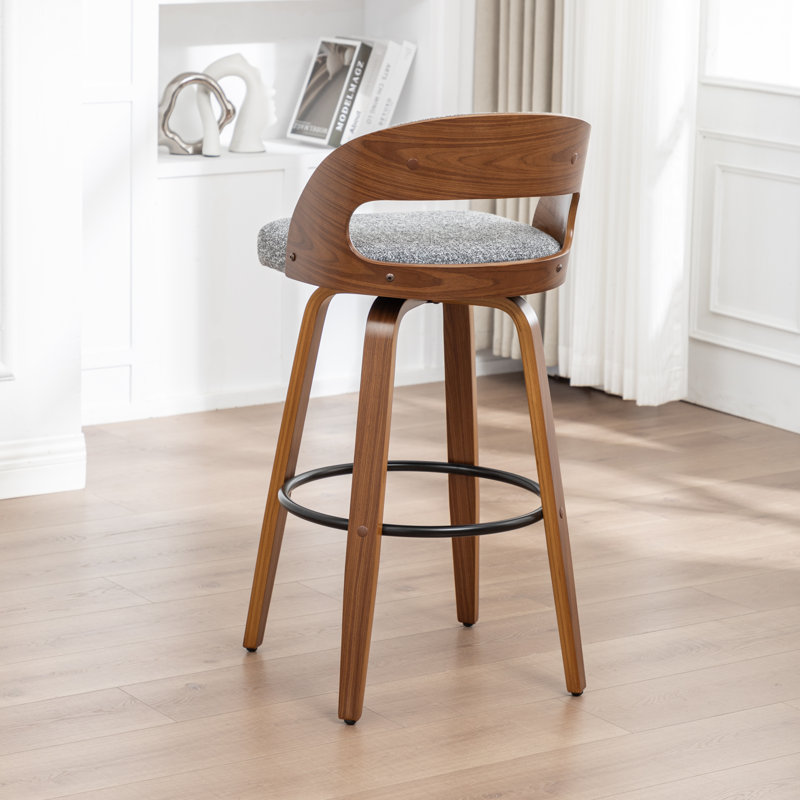 Tabouret de bar et tabouret de bar pivotant en lin Drees, Tabouret de bar = siège d'une hauteur de 29,9 po 