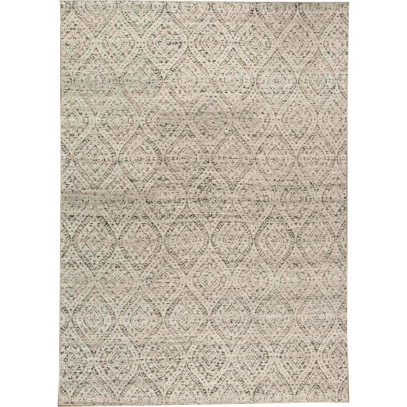 La Wool Damask Area Rug