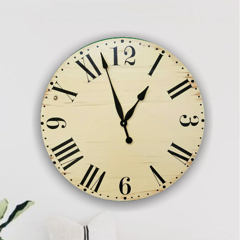 Horloge murale surdimensionnée campagne Truesdell, H 24 po x l 24 po x P 1,5 po