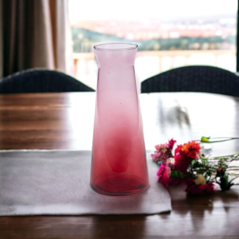 1.145L/38.7oz 25cm Coloured Decanter Glass Wine Water Juice Drinking Carafe Jug, Red