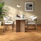 Lightweight retro rock slab dining table chair set