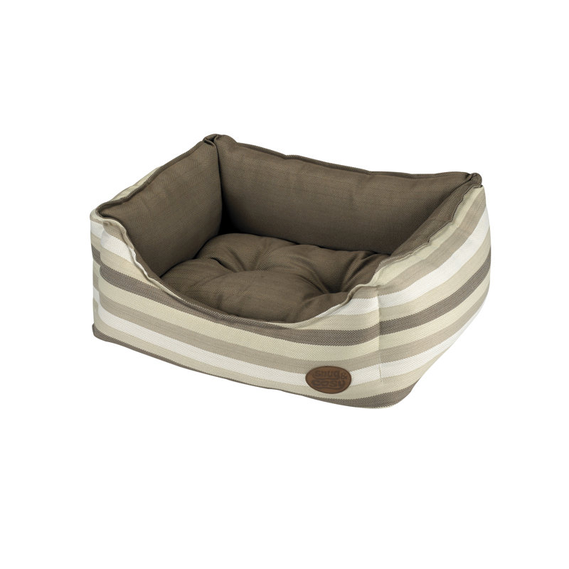 Striped Polyester Pet Bed, 53.34cm W x 53.34cm D