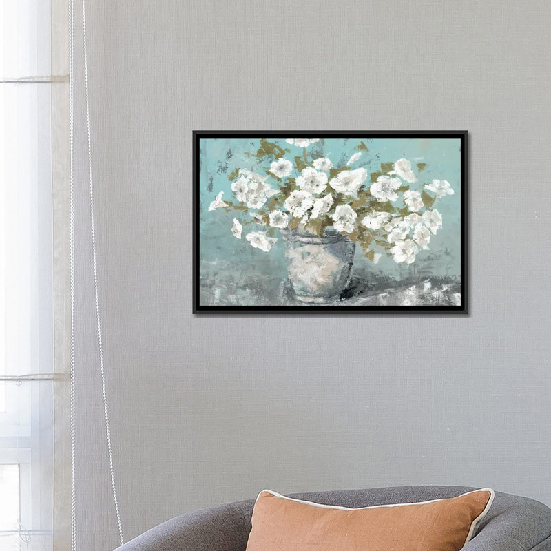 « matinée, vie continue », impression sur toile, H 18 po x l 26 po x P 1,5 po, Toile avec cadre noir, Pas de tapis