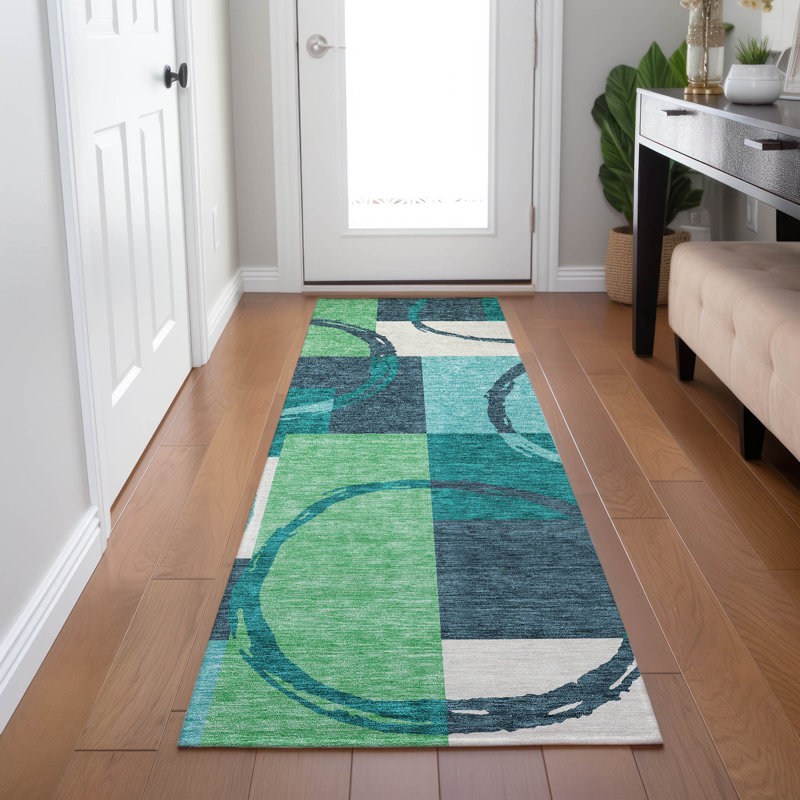 Aleh Area Rug with Non-Slip Backing, Runner 2'3" x 7'6"