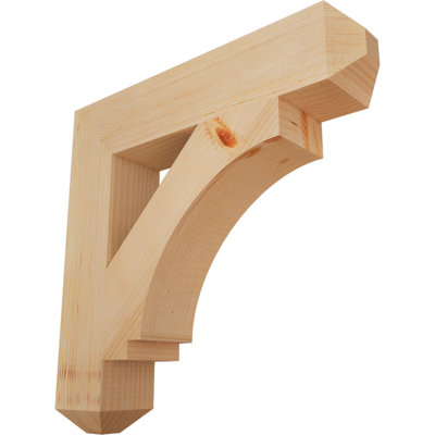 3 1/2"W x 20"D x 20"H Imperial Craftsman Smooth Bracket, Douglas Fir