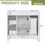 Meuble-lavabo sur pied 36 po avec lavabo en céramique, armoire avec une porte et 3 tiroirs 36 po-99599083
