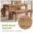 Solid Wood Dining Table Set for 4-6