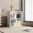 2-Tier Bookshelf Storage Shelves, 23.7 Inch Open Shelf Bookcase, Floor Standing Unit Wooden Bookcase Storage Organizer,Retro-1095879804