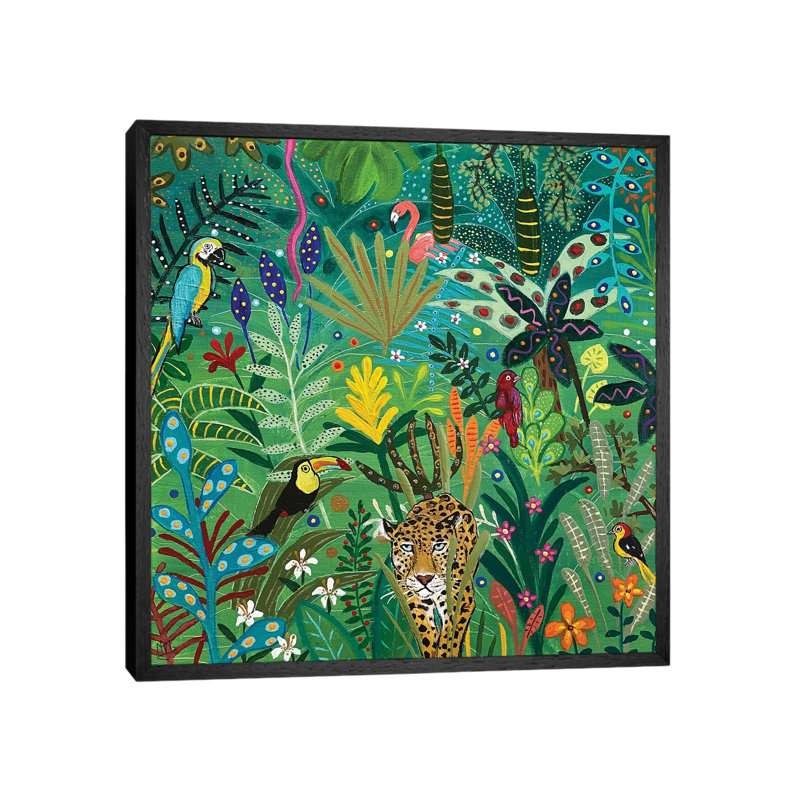 Here Comes The Jaguar by Magali Modoux - Gallery-Wrapped Canvas Giclée on Canvas, 66.04 cm H x 66.04 cm W