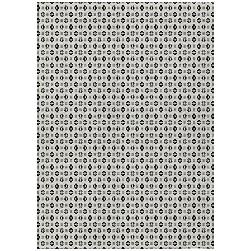 Red Synthetic Flat Woven 8' x 10' Washable Rug
