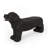Mgo Dog Bench, Outdoor Bench, Matte Black + Black, No Assembly Required