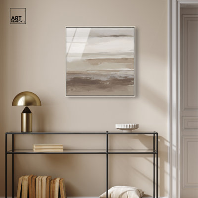 «Sandstone Vista V», reproduction d'art acrylique encadrée par Art Remedy, cadre argenté, 24 x 24