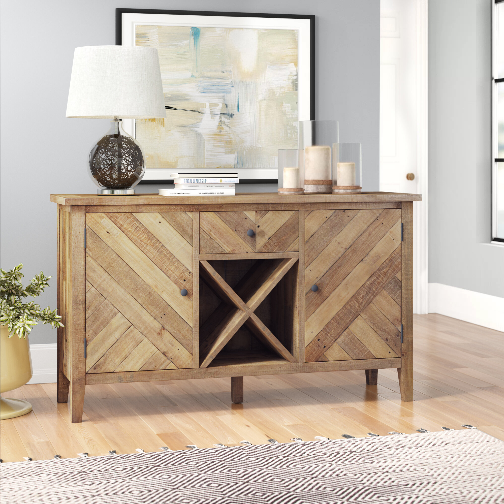 Three Posts™ Kidsgrove 60'' Solid Wood Sideboard | Wayfair