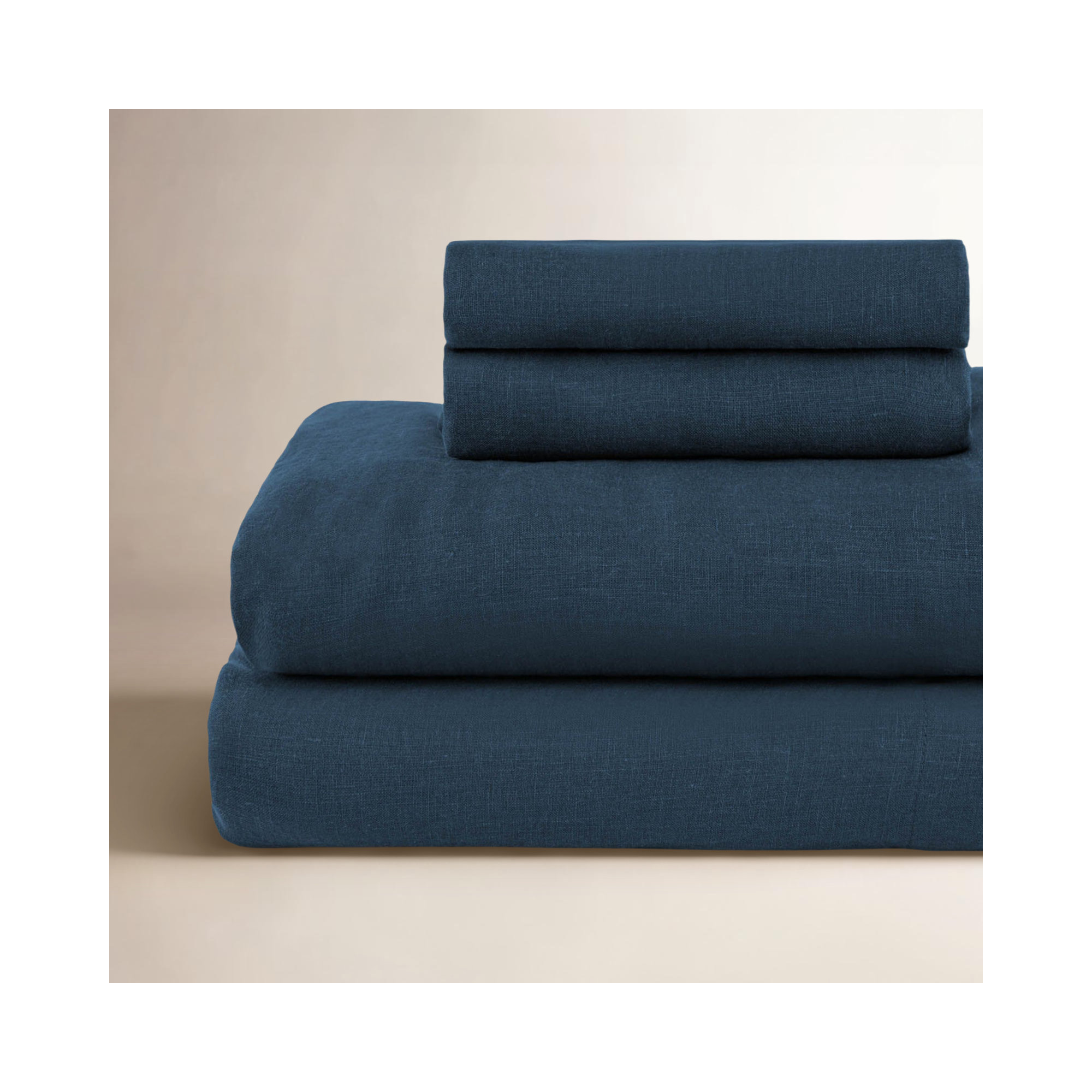 100% French Linen Sheet Set, Baltic, Full Sheet Set with 2 Pillowcases