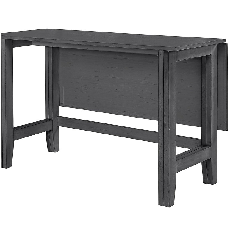 Farmhouse Wood Extendable Dining Table with Drop Leaf , Gray