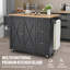 Armoire de rangement sur roulettes avec tiroir et tablettes pour îlot de cuisine-129238704