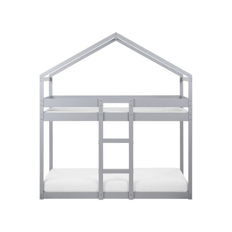 Flandria Solid Wood Bed, Grey