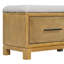 Banc à chaussures en bois avec coussin amovible et rangement caché-923881198