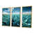Toile avec cadre flottant or